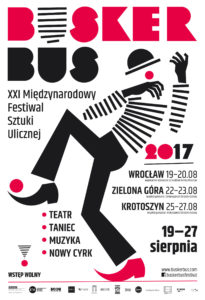 Plakat XXI Międzynarodowego Festiwalu Sztuki Ulicznej BuskerBus