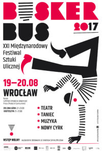 Plakat XXI Międzynarodowego Festiwalu Sztuki Ulicznej BuskerBus