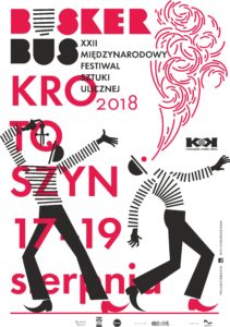Plakat XXII Międzynarodowego Festiwalu Sztuki Ulicznej BuskerBus 2018 w Krotoszynie