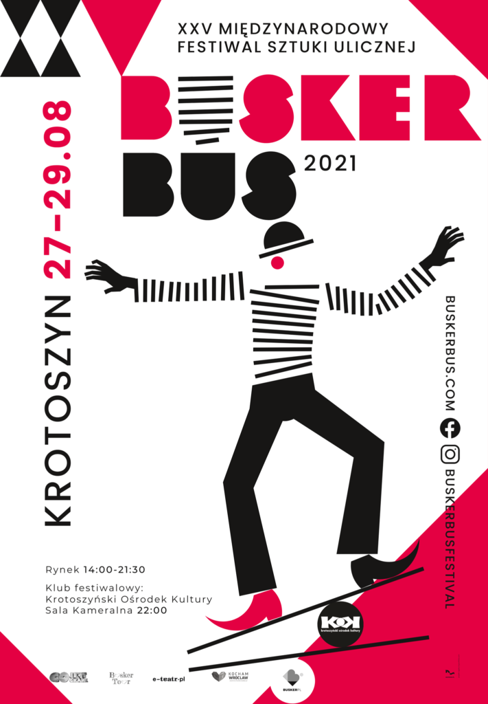 Poster of the International Festival of Street Art BuskerBus 2021 in Krotoszyn