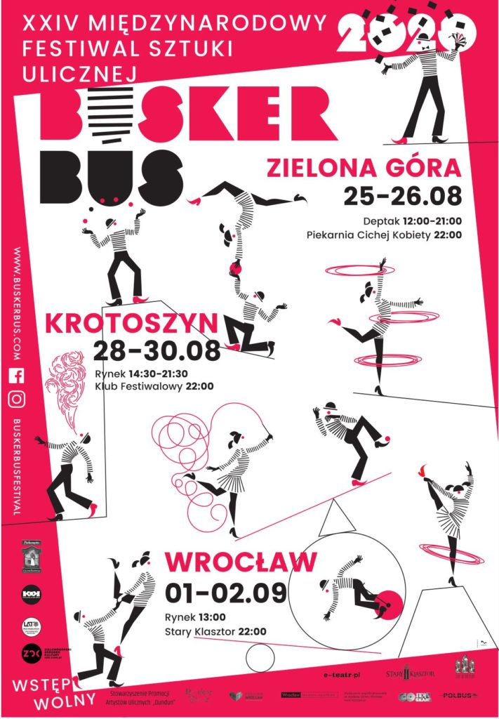 Plakat XXIV Międzynarodowego Festiwalu Sztuki Ulicznej BuskerBus