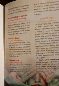 Informacja o festiwalu BuskerBus w przewodniku Pascala